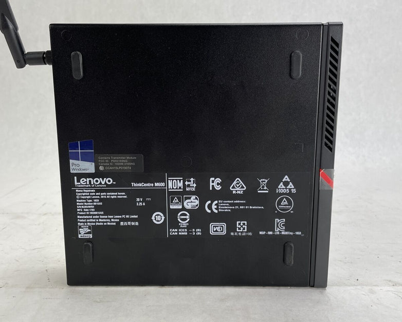 Lenovo ThinkCentre M600 Micro Intel Pentium J3710 1.6GHz 4GB RAM No HDD No OS