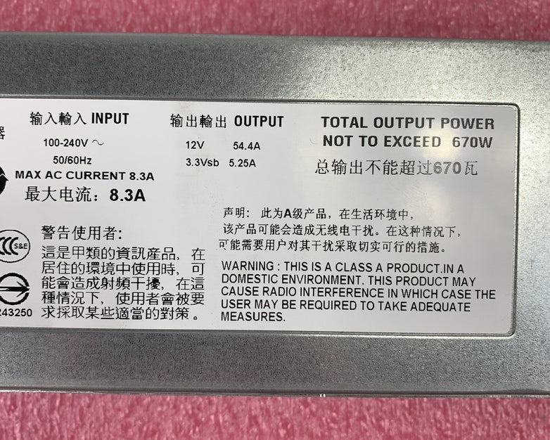 Dell Z670P-00 670W Server Power Supply