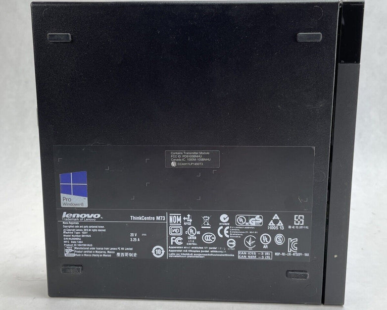 Lenovo ThinkCentre M73 Micro Intel Core i3-4130T 2.9GHz 8GB RAM No HDD No OS