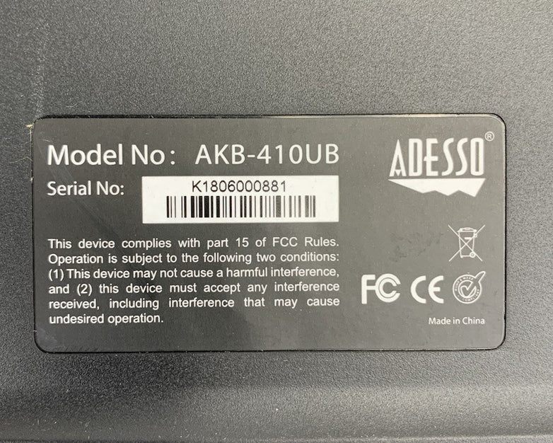 Adesso AKB-410UB SlimTouch USB-Wired Mini Keyboard