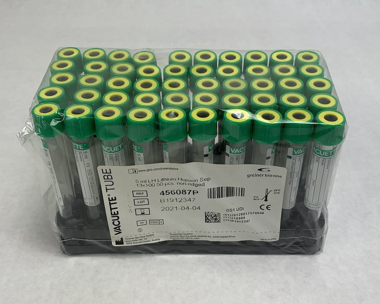 Vacuette 456087P 5ml LH Sep 13x100 50pcs Non-Ridged Tubes