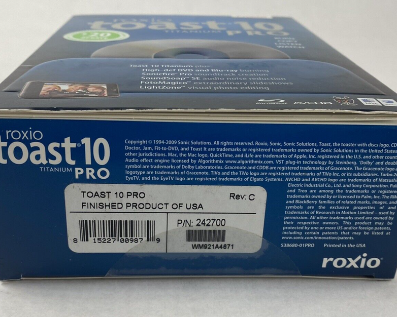 Open Box Roxio Toast 10 Titanium Pro For Mac