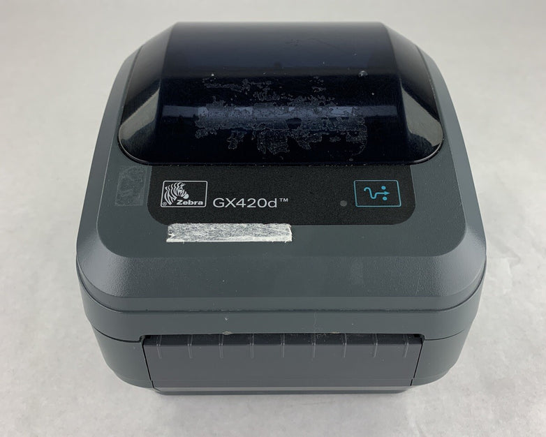 Zebra GX420t Thermal Label Printer Bad Roller For Parts and Repair No AC Adapter