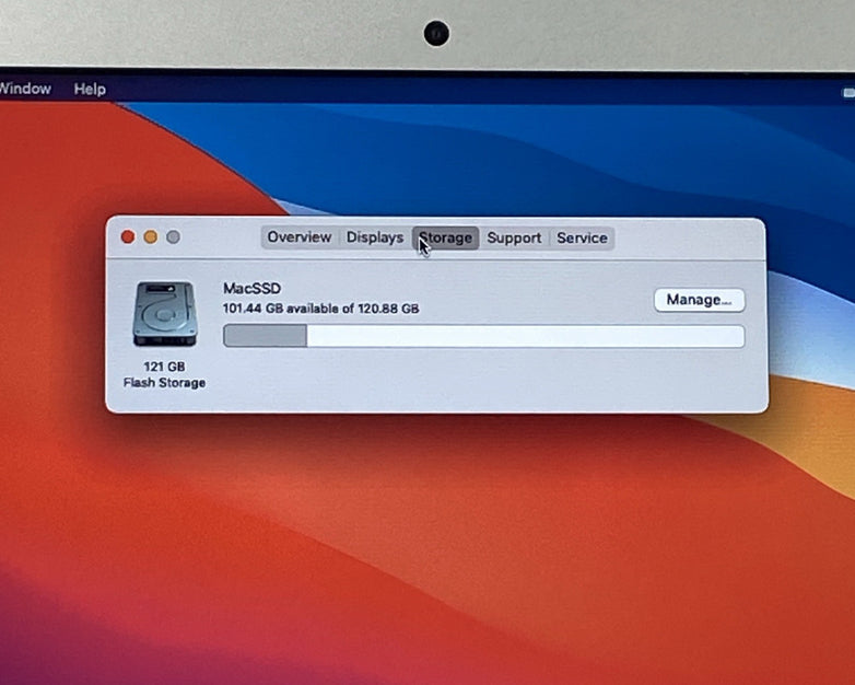 Apple MacBook Air A1465 2015 11" 1.6Ghz i5 4GB RAM 120GB SSD os11.7.1 706 Cycles