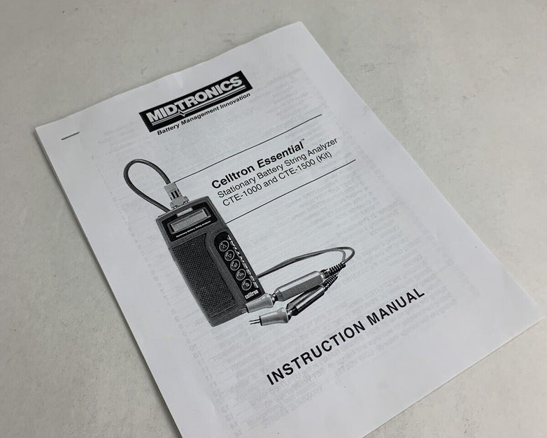 Midtronics CTE-1000/1500 Celltron Essential Stationary Battery Analyzer Tested