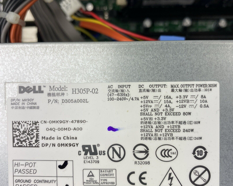 Dell OptiPlex 780 MT Intel Core 2 Duo E7500 2.93GHz CPU 2GB RAM No HDD OS