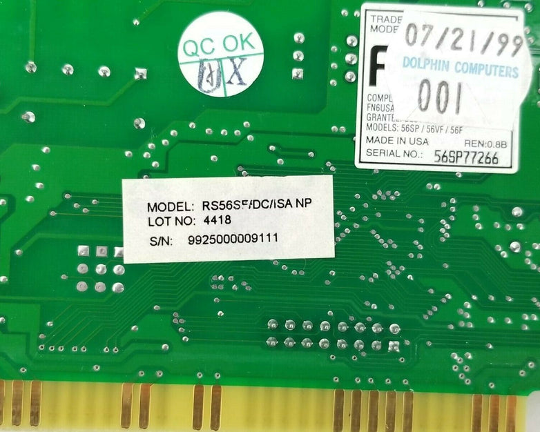 Best Data RS56SF/DC/ISA NP 56K ISA Modem