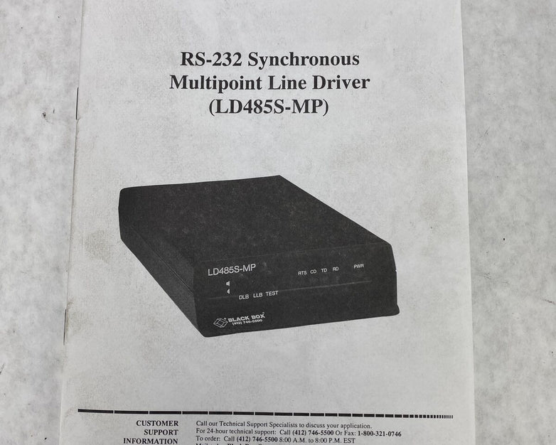 Black Box LD485S-MP RS-232/RS-485 Multipoint Line Driver ME742A-R2