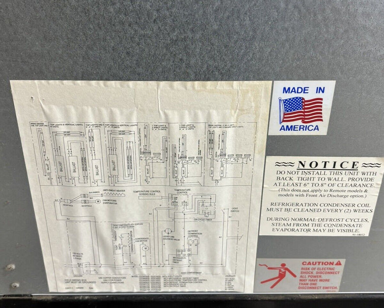 Federal Industries RSSM678R-3 Black 71" Self Serve Four Shelf Air Curtain Powers
