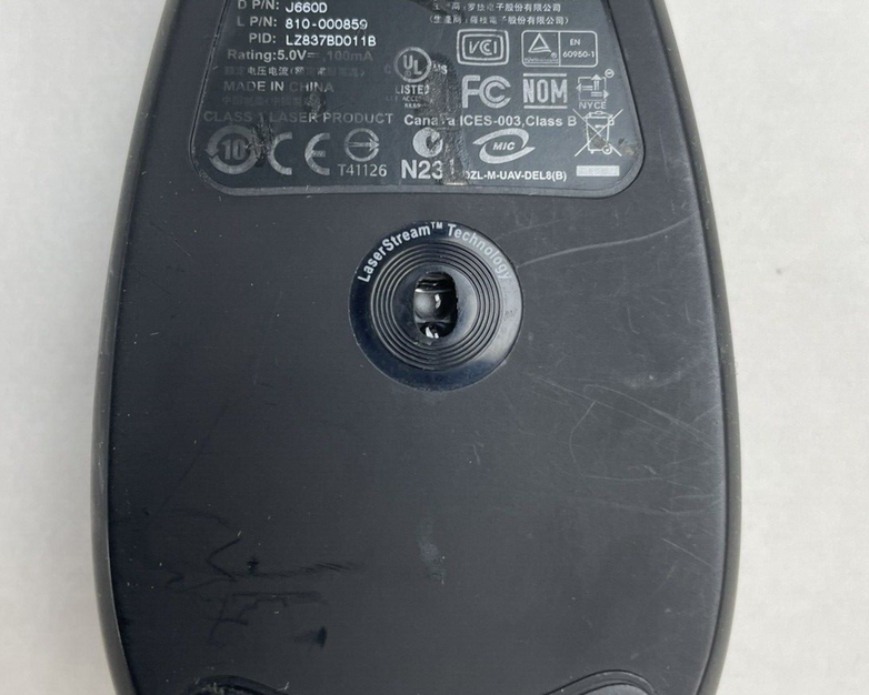 Dell M-UAV-DEL8 Black USB Optical Scroll Mouse with 6 Buttons J660D Lot of 4