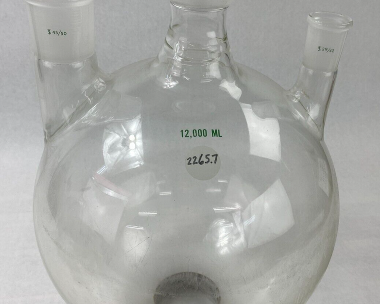 12000ml 12 Liter 3 Neck Round Flask Vessel 29/42 45/50