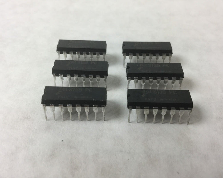 F 74LS139 PC, 16 Pin Dip (Lot of 6) NEW