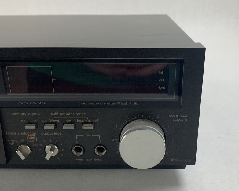 Technics M255X Single Cassette Stereo Deck Bad Control Panel For Parts & Repair