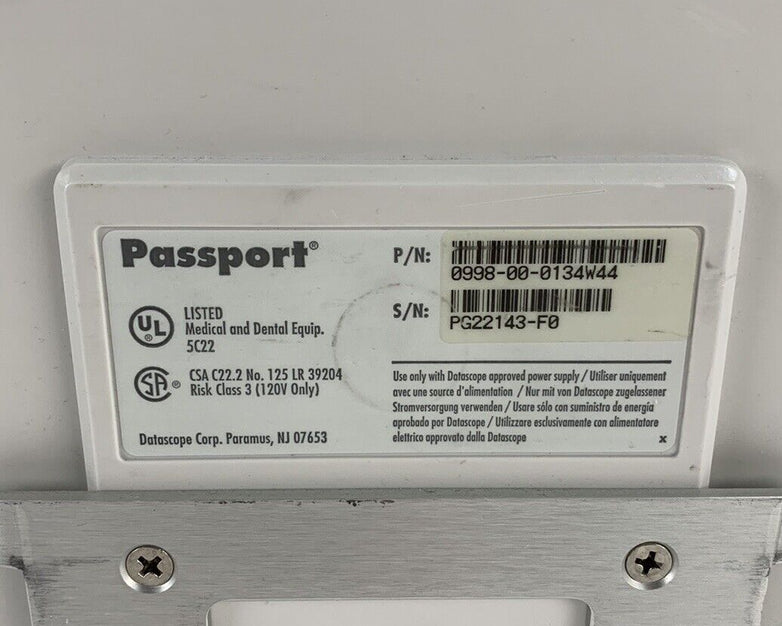 Datascope Passport XG PG22143-F0 Patient Monitor (Parts and Repair)