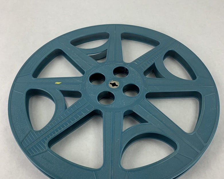 Vintage RTI 800/323-7520 15" Plastic 6 Metres 100 FT Film Reel Blue