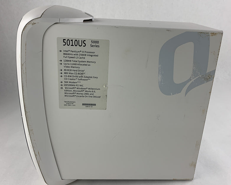 Compaq Presario 5010US Vintage Pentium III 866 MHz 256 MB RAM No OS No HDD