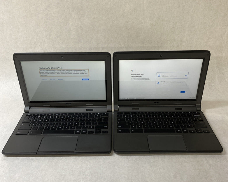 Dell Chromebook 11 3120 P22T 11.6" TouchScreen Tested Reset AC Adapter Lot Of 2