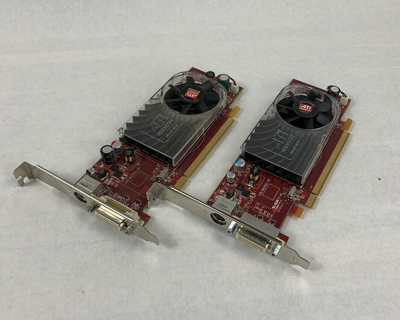 Dell 0CP309 ATi Radeon HD 2400XT PCI-E Graphics Card. Long Mount Bar (Lot of 2)