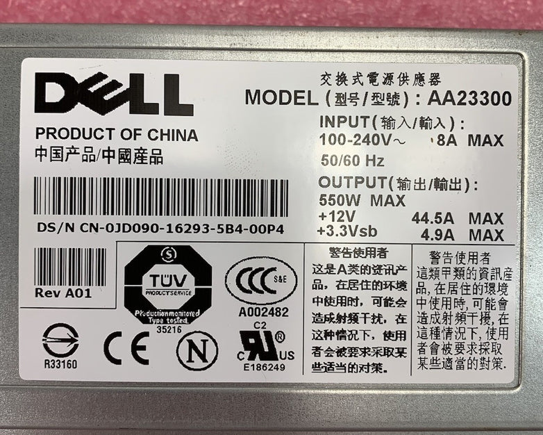 Dell AA23300 550W Power Supply