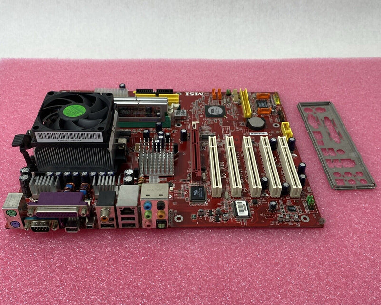 MSI 6702 Motherboard AMD Athlon 64 3400t 2.4GHz 1GB RAM w/ Shield