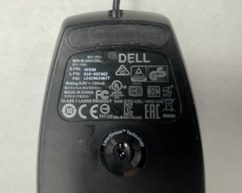 Dell M-UAV-DEL8 Silver USB Optical Scroll Mouse with 6 Buttons 4K93W Lot of 4