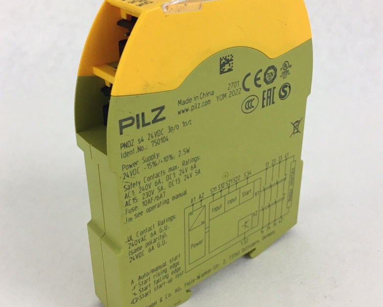 PILZ PNOZ s4 24VDC 3 n/o 1 n/c 750104 Untested