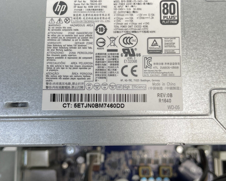HP Z240 Workstation MT 3.40GHz Core i7-6700 16GB DDR4 DVD-RW No HDD No OS