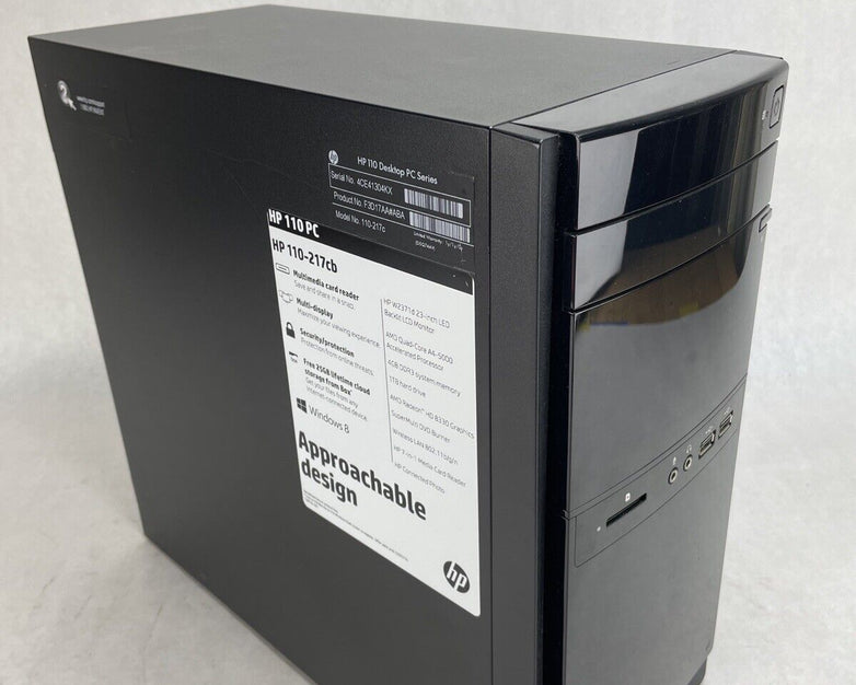 HP 110-217cb MT AMD A8-5000 1.5GHz 4GB RAM No HDD No OS