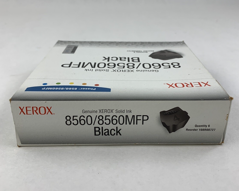 Xerox 108R00727 Solid Ink 8560/8560MFP Black Ink Cartridges New Sealed OEM Box