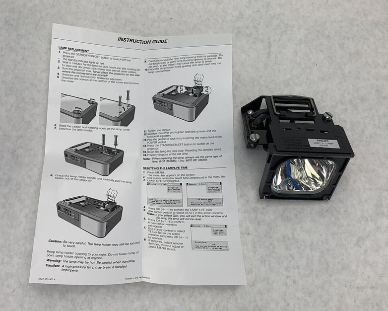 PHILIPS Projection Lamp Hopper LCA 3108 w/ Housing, NEW