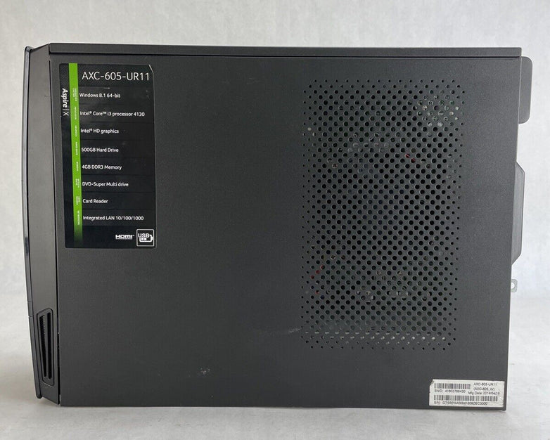 Acer Aspire XC-605 SFF Intel Core i3-4130 3.4GHz 4GB RAM No HDD No OS
