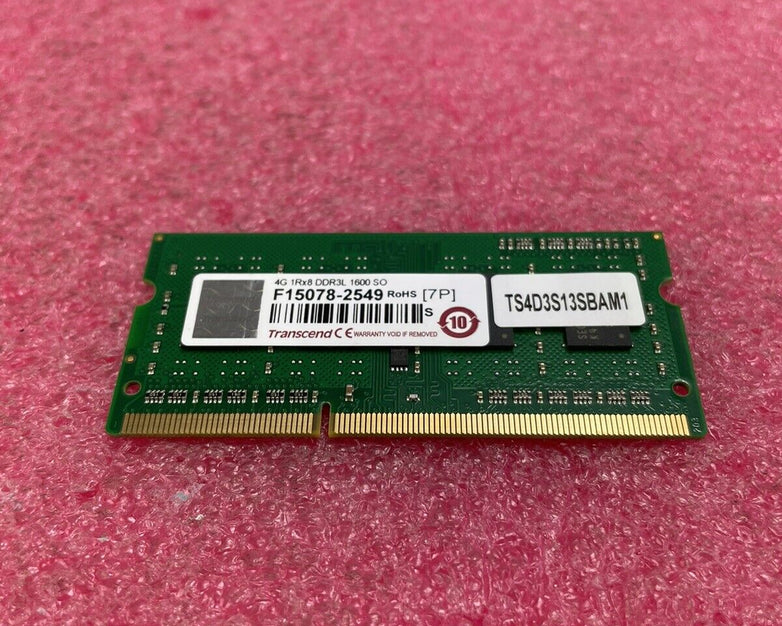 Transcend TS4D3S13SBAM1 4G 1Rx8 DDR3L 1600 SO Memory Module Lot of 8