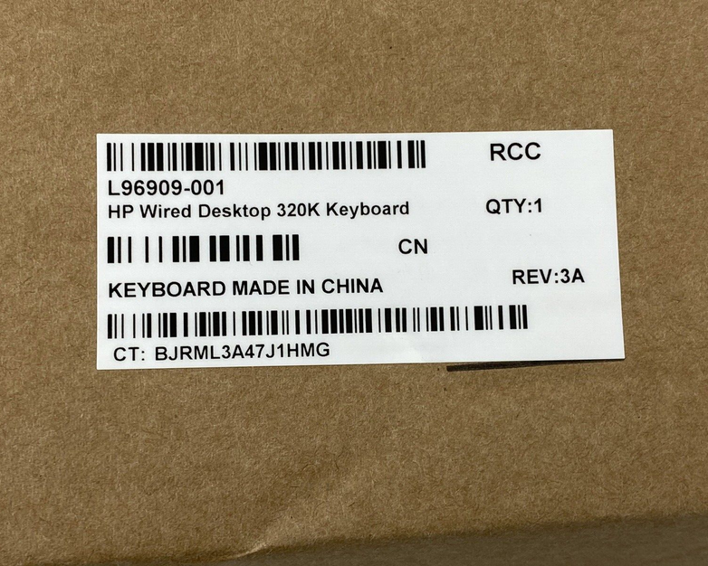 HP HSA-D005K 320K USB Wired Keyboard L96909-001
