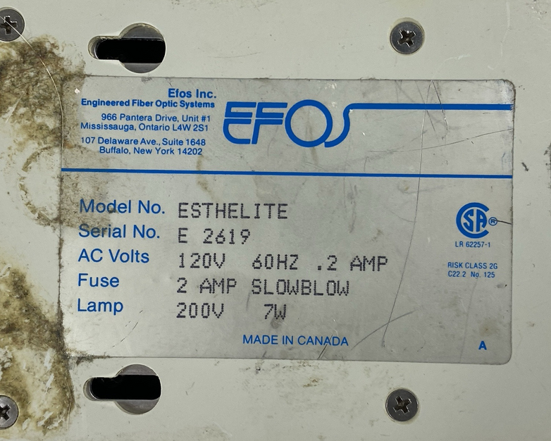 EFOS Esthelite Dental Shade Matching Light Tested