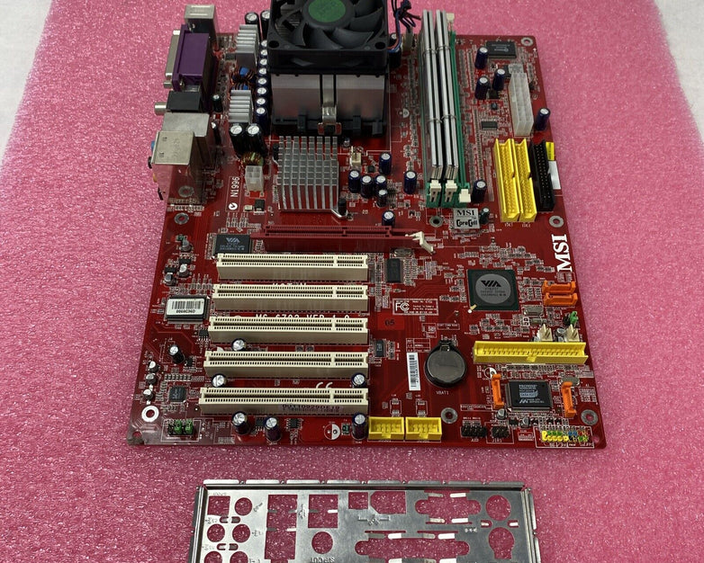 MSI 6702 Motherboard AMD Athlon 64 3400t 2.4GHz 1GB RAM w/ Shield