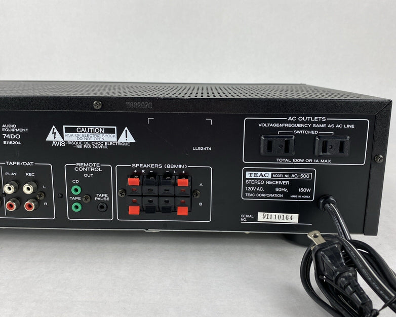 TEAC AG-500 AM/FM Stereo Receiver - No Remote