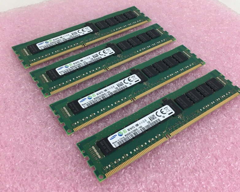 Lot of 4 Samsung 8 GB Ram M393B1G70BH0-YK0 DDR3-1600 PC3L-12800R Server Memory