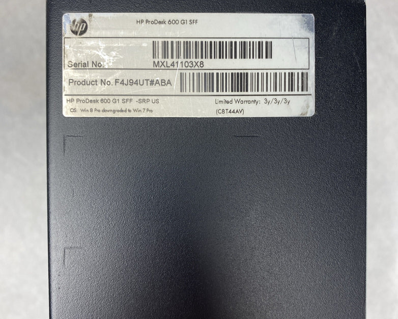 HP ProDesk 600 G1 SFF Intel Quad Core i5-4570 3.20GHz 8GB RAM DVDRW No HDD OS