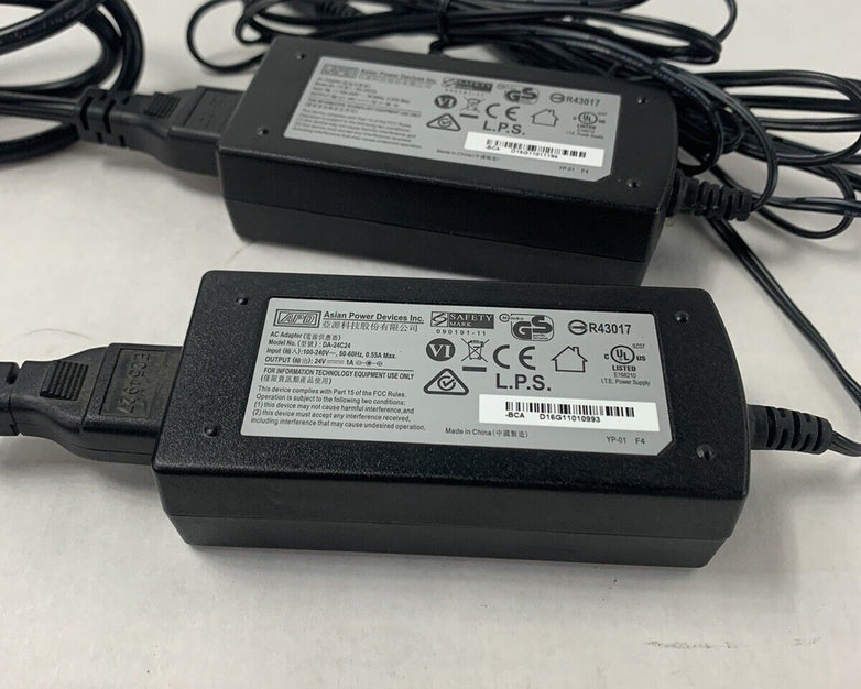 Lot 2 Genuine APD AC Adapter DA-24C24 24V 1A Power Supply 24W With OEM Cord