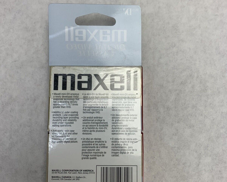 Lot of 2 Maxwell Digital Video Cassette