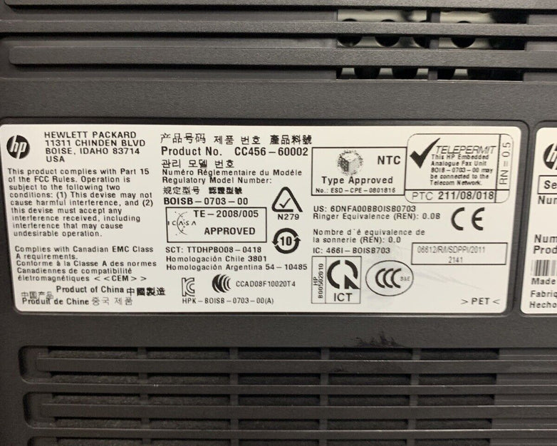 HP LaserJet Enterprise Flow MFP M680 Color Printer CZ250A Tested Bad Clip In Top