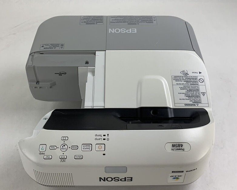 Epson H454A 485W Projector - Tested and Missing Port Cover