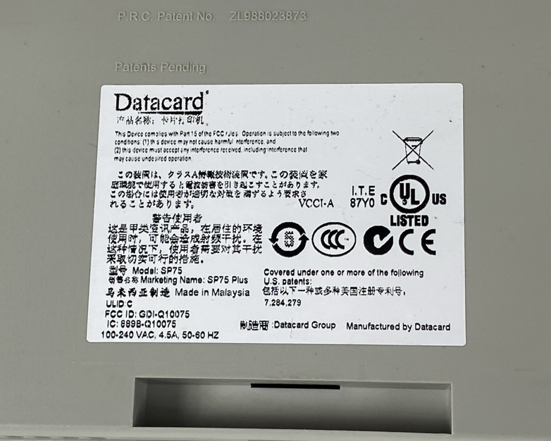 Datacard SP75 Plus ID Card Printer
