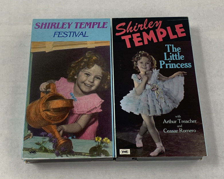 Vintage Shirley Temple In The Little Princess & Festival 2 Movie VHS Tape Set