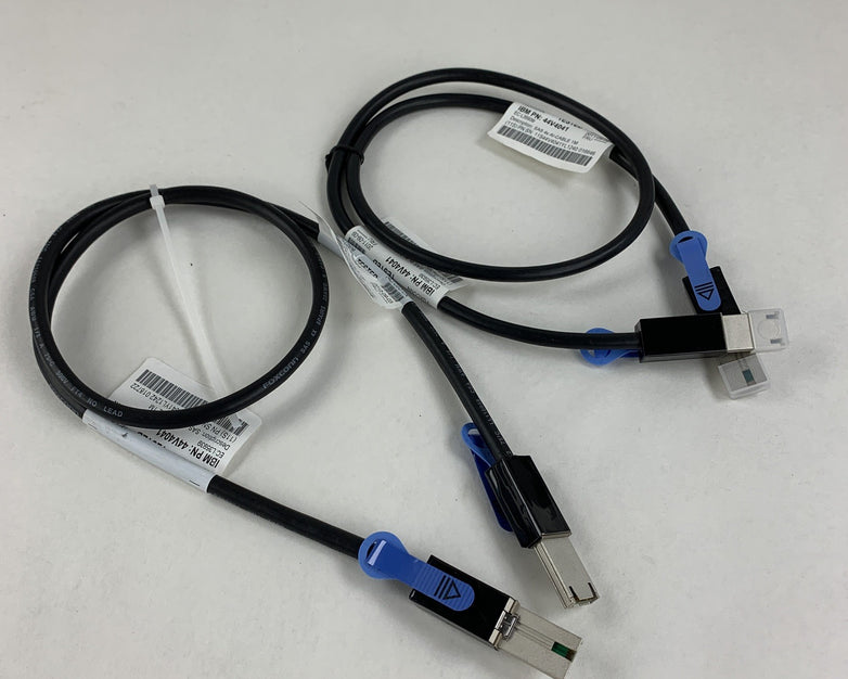 IBM 44V4041 42R6751 Mini SAS SFF-8088 to Mini SAS SFF-8088 1M Lot of 2x