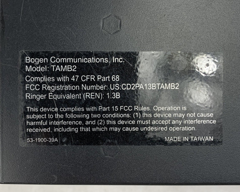Bogen Communications TAMB2 Telephone Paging Access Module