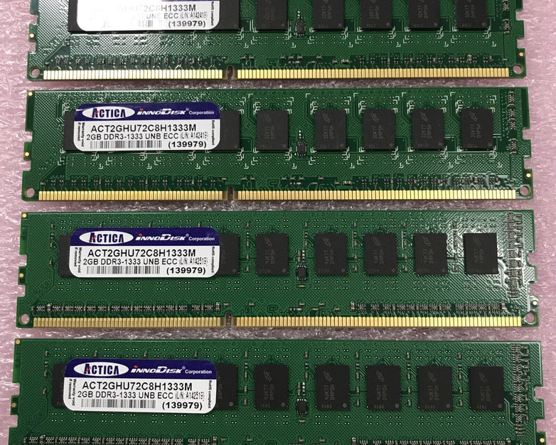 ACTICA ACT2GHU72C8H1333M 8GB Kit 4X2GB PC3-10600 DDR3-1333 CL9 ECC UNB DIMM