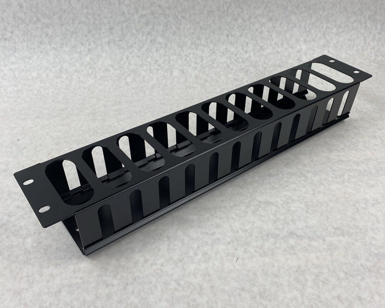 Lot of 2 Unbranded 19" Mountable Sturdy Steel Cable Manager w/ Screws