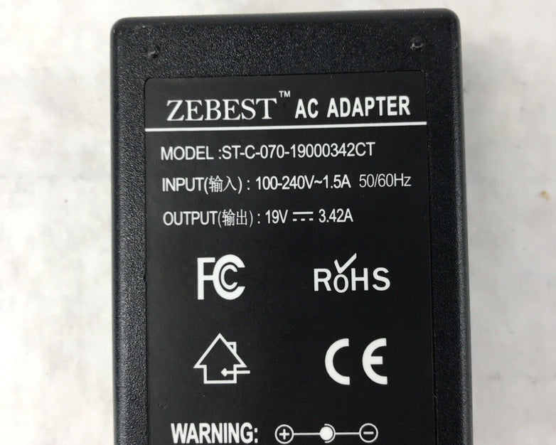Zebest 65W AC Adapter for Acer ST-C-070-19000342CT Laptop Charger