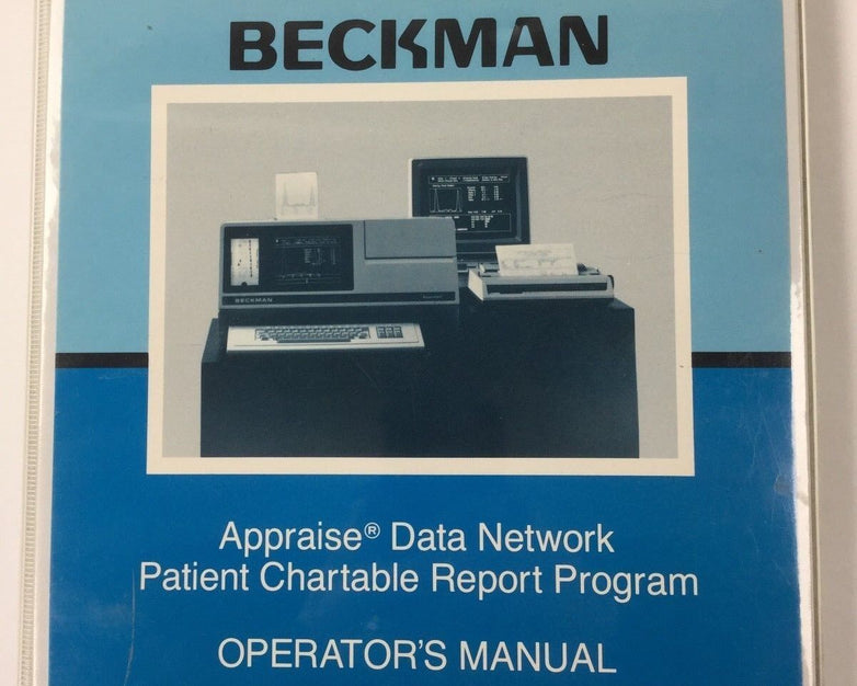 Beckman Appraise Data Network Patient Chartable Report Program Manual